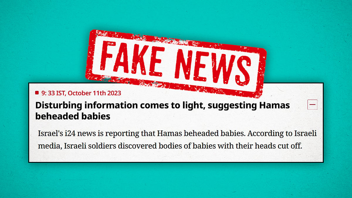 Illustration of a headline deemed as fake news.