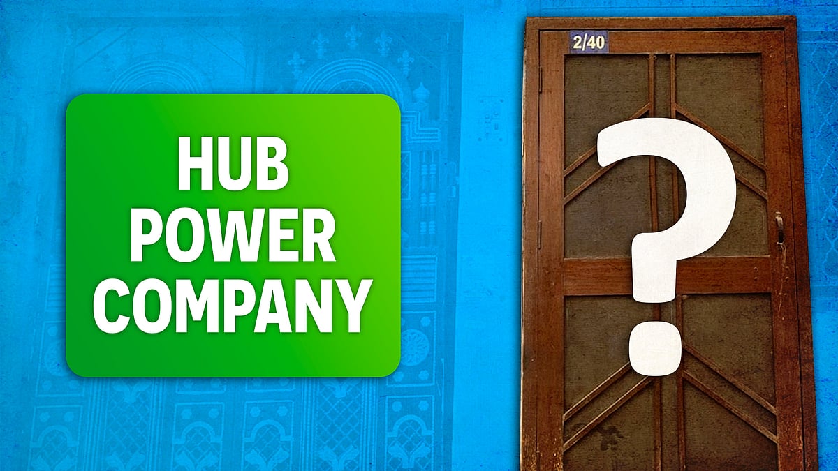 Illustration saying "Hub Power Company" alongside a Delhi house's door. 
