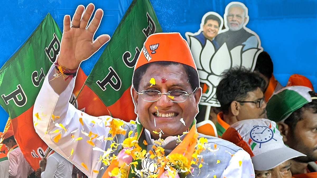 Piyush Goyal at his election rally in Mumbai's Kandivali.