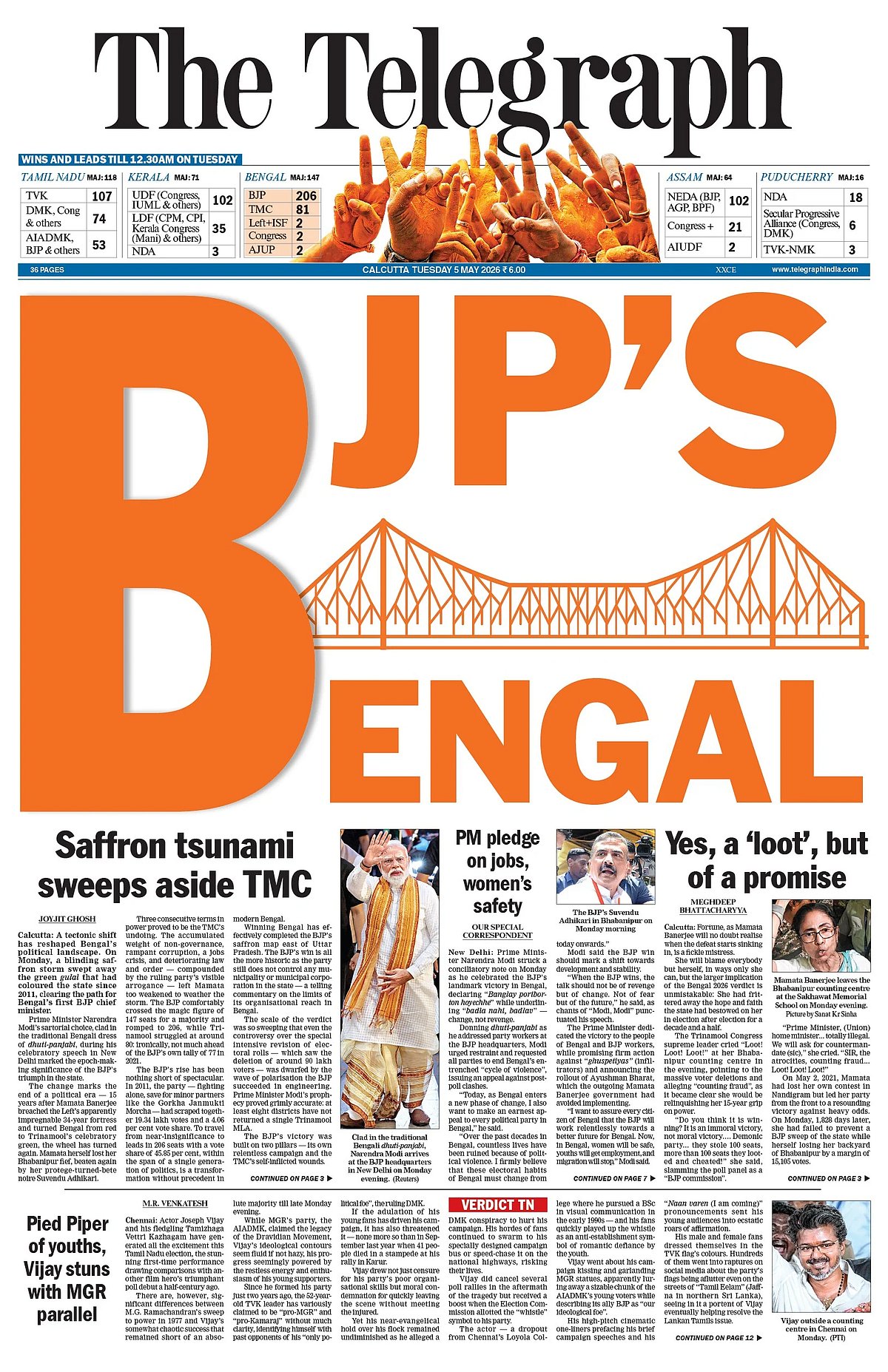 Telegraph front page
