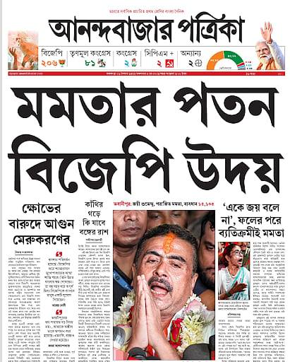 Anandbazar Patrika front page