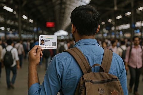 adhaar card verification in railway station