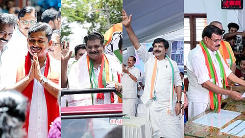 എം. സ്വരാജ്, പി.വി.  അൻവർ, ആര്യാടൻ ഷൗക്കത്ത്, മോഹൻ ജോർജ്