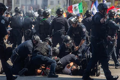 POLICE FORCE ACTION IN LOS ANGELES PROTESTS 