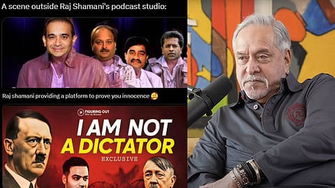 social media flooding with Vijay mallya-raj shamani podcast memes