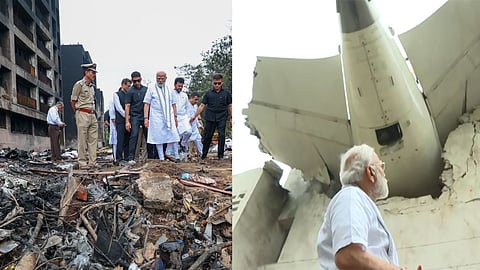 pm  Narendra Modi visited Ahmedabad Plane Crash area