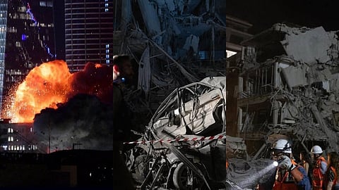 Tel Aviv after Iranian missile attacks