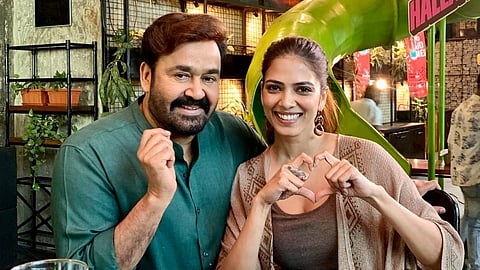 Mohanlal and Malavika Mohanan