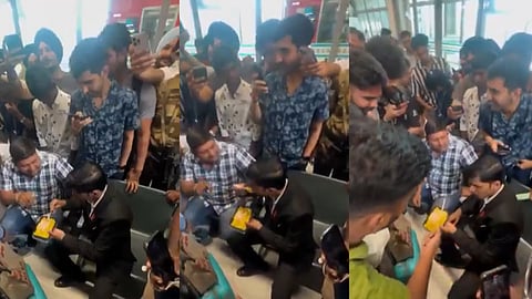 biryani protest viral video from pune airport