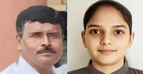 പ്രതിയായ പിതാവും,  കൊല്ലപ്പെട്ട സാധനയും
