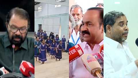 വി ശിവൻകുട്ടി, വി.ഡി സതീശൻ, മുസ്തഫ മുണ്ടുപാറ