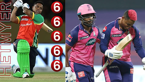 Shimron Hetmyer hits five sixes in an over