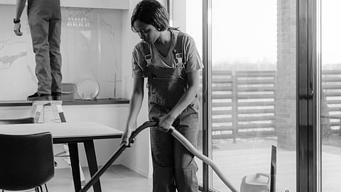 cleaning workers
