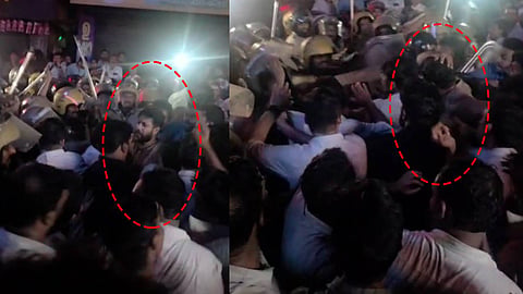 ഷാഫി പറമ്പിലിനെ പൊലീസ് മർദിക്കുന്ന ദൃശ്യങ്ങൾ
