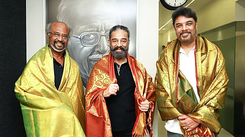 'തലൈവർ 173' പ്രഖ്യാപിച്ച പുറത്തുവിട്ട ചിത്രം (രജനികാന്ത്, കമൽ ഹാസൻ, സുന്ദർ സി)