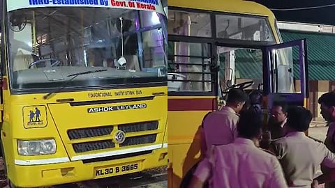 അപകടമുണ്ടായ ബസ്