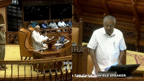 നയപ്രഖ്യാപനത്തിൻ്റെ മുഴുവൻ ഭാഗങ്ങൾ വായിക്കാതെ ഗവർണർ; ഒഴിവാക്കിയ ഭാഗങ്ങൾ വായിച്ച് മുഖ്യമന്ത്രി; സഭയിൽ അസാധാരണ നീക്കങ്ങൾ