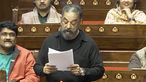 "ഗാന്ധി എന്നത് രാജ്യം കൈവിടാൻ പാടില്ലാത്ത ആശയം"; കേന്ദ്ര സർക്കാരിനെ വിമർശിച്ച് രാജ്യസഭയിൽ കമൽ ഹാസൻ്റെ കന്നിപ്രസംഗം