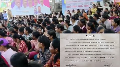 സമരം ചെയ്യുന്ന നഴ്സുമാരോട് പ്രതികാര നടപടി