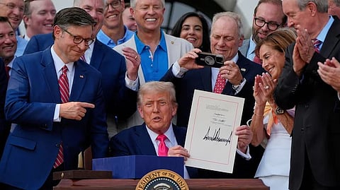 US paper currency will feature President Donald Trump's signature