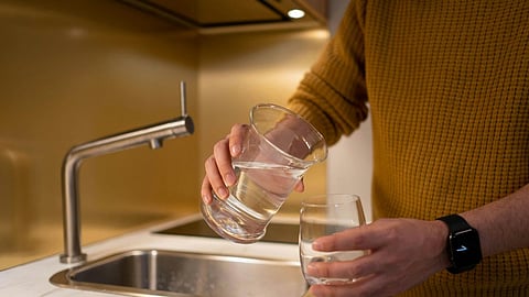 drinking water