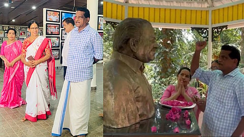 കോടിയേരി ബാലകൃഷ്ണന്റ വീട്ടിലെത്തി ടി.കെ. ഗോവിന്ദനും ഭാര്യയും; സന്ദർശനം തളിപ്പറമ്പിലെ വൻ വിജയത്തിന് പിന്നാലെ