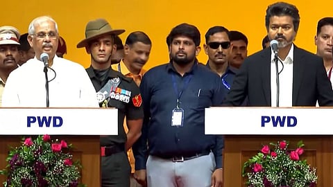 വിജയ്‌യുടെ സത്യപ്രതിജ്ഞാ ചടങ്ങ് 