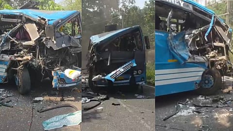 ആലുവയിൽ ബസും ടോറസും കൂട്ടിയിടിച്ചു; ഒരാളുടെ നില ഗുരുതരം, 31 പേർക്ക് പരിക്ക് 