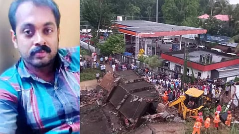 പുനലൂരിൽ കോൺക്രീറ്റ് ഭിത്തി ഇടിഞ്ഞ് അപകടം; ലോറിയിൽ കുടുങ്ങിയ തൊഴിലാളി മരിച്ചു