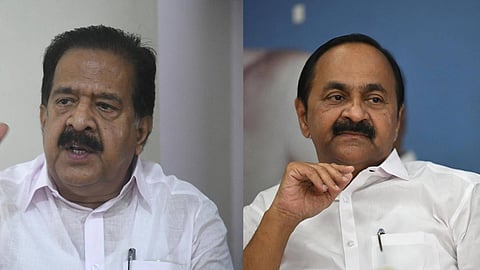 Chennithala left the house without stopping to see Satheesan