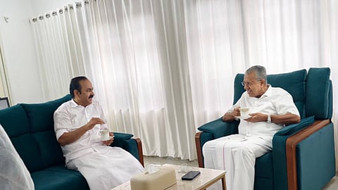 Satheesan arrived to meet Pinarayi Vijayan