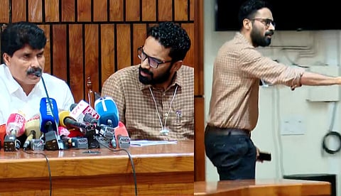 "കെ.എം. ബഷീറിന്റെ കൊലയാളി വേണ്ട"; കൃഷിമന്ത്രിയുടെ വാര്‍ത്താസമ്മേളനത്തിനെത്തിയ ശ്രീറാം വെങ്കിട്ടരാമനെതിരെ മാധ്യമപ്രവര്‍ത്തകര്‍