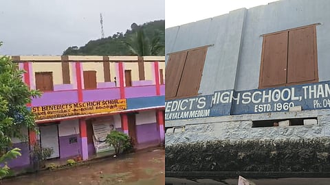 ശക്തമായ കാറ്റ്; തണ്ണിത്തോട് സ്കൂൾ കെട്ടിടത്തിന്റെ മേൽക്കൂര പറന്നുപോയി