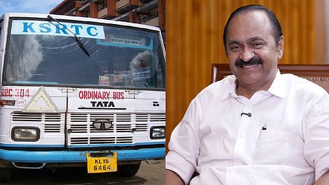 Logo featuring Indira Gandhi's shadow on free bus