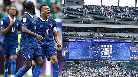 france vs iraq match delayed due to bad weather