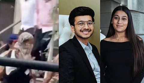 മാധ്യമങ്ങൾക്ക് മുന്നില്‍ അശ്ലീല ആംഗ്യം കാണിച്ച് സിയ ഗോയൽ; സംഭവം തെളിവെടുപ്പ് കഴിഞ്ഞ് പുറത്തിറങ്ങുന്നതിനിടെ