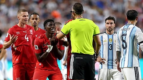 World Cup fans show no love for Breel Embolo after red card for diving against Argentina