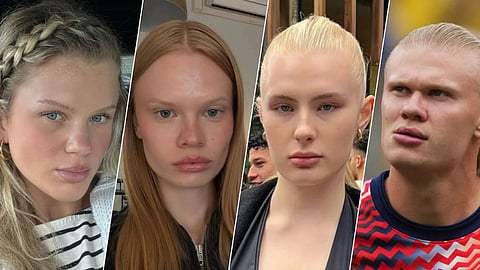 Erling Haaland and viral social media looklike girls