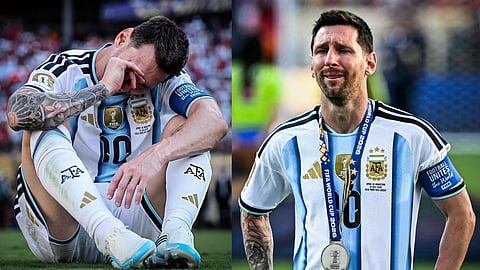 Messi in tears in world cup final