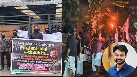 വിദ്യാര്‍ഥി സമരത്തെ പിന്തുണച്ചു; ടോവിനോയുടെ വീടിനു മുന്നില്‍ പ്രതിഷേധിച്ച് യുവമോർച്ച, നടന് ഐക്യദാർഢ്യവുമായി ഡിവൈഎഫ്ഐ