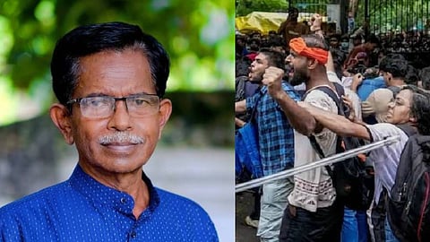 Massive protest over T.G. Mohandas' remarks against CJP
