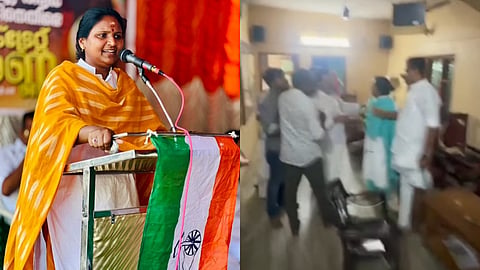 ചിറയിൻകീഴിൽ  എംഎൽഎ രമ്യഹരിദാസും കോൺഗ്രസ് പ്രവർത്തകരും തമ്മിലടി