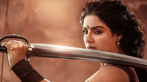 തെലുങ്ക് ചിത്രം 'സ്വയംഭൂ'വിൽ ഭൂമിയായി സംയുക്ത; ജന്മദിന സ്പെഷ്യൽ പോസ്റ്റർ പുറത്ത്