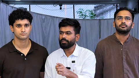 സിജെപി നേതാക്കളായ സൗരവ് ദാസ്, അഭിജീത് ദിപ്കെ, അശുതോഷ് റാങ്ക എന്നിവർ (ഫയൽ ചിത്രം)