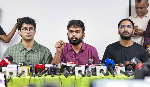 സിജെപി നേതാക്കളായ സൗരവ് ദാസ്, അഭിജീത് ദിപ്കെ, അശുതോഷ് റാങ്ക എന്നിവർ (ഫയൽ ചിത്രം)