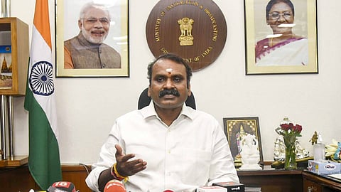 Union Minister L. Murugan has resigned