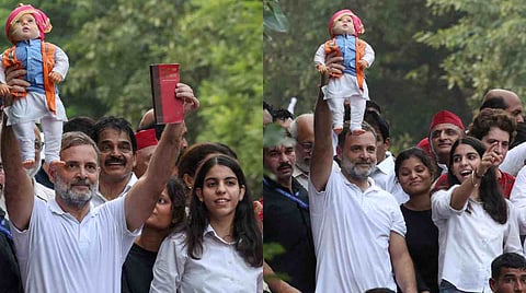  Jannat Bishnoi, Young Face Beside Rahul Gandhi At Supreme Court March