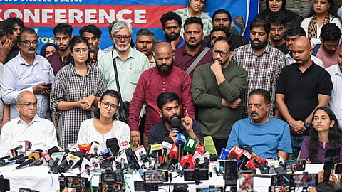 Republic TV representatives who created a commotion during a press conference were removed