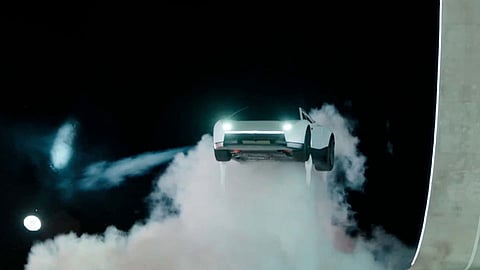 Tesla Unveils Flying Roadster With SpaceX Thrusters That Turns in Mid-Air; Production Delayed to 2028