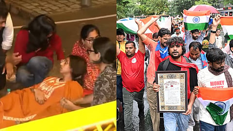 ഡൽഹി പൊലീസ് നടപടിയിൽ പ്രതിഷേധിച്ച ആതിര ഉൾപ്പടെ എൻഎസ്‌യുഐ പ്രവർത്തകർ കസ്റ്റഡിയിൽ; സെൻട്രൽ പാർക്കിൽ ഇന്ന് തിരംഗ മാർച്ച് നടത്താൻ സിജെപി